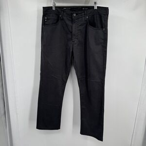 AG Adriano Goldschmeid Everett SUD Sueded Slim Straight Pants Gray HEMMED 34X27
